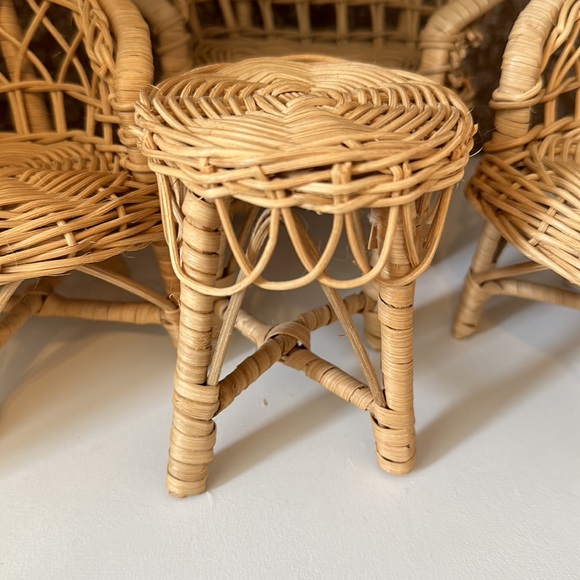 Rattan dollhouse furniture set (mouse doll is not included) - Picture 3 of 6